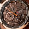 Reloj Curren Original Cuero Cronografo M8291 Negro - Cafe - Azul