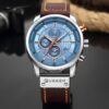 Reloj Curren Original Cuero Cronografo M8291 Negro - Cafe - Azul